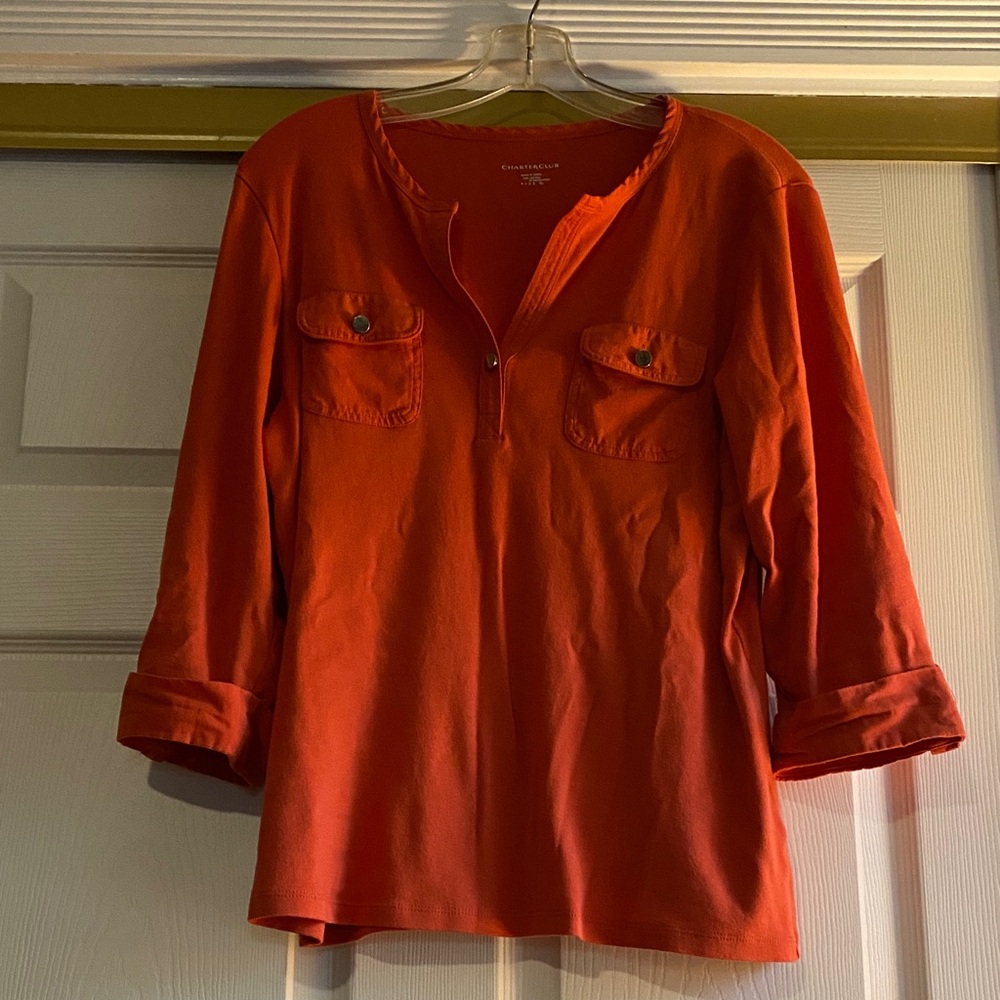 Charter Club Orange Shirt size XL